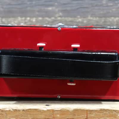 Gagné & Frère 1-Row 2-Bass 10-Treble Button "D" Red & Black Diatonic Accordion image 8