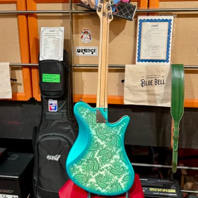 Oopeg Guitars Japan Supreme Colection Trailbreaker Mark I Lefty "Old Garage Stock"  NAMM Show 2026  Green Paisley image 2