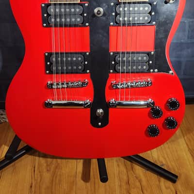 Cozart Double-Neck Guitar Cherry Red image 8