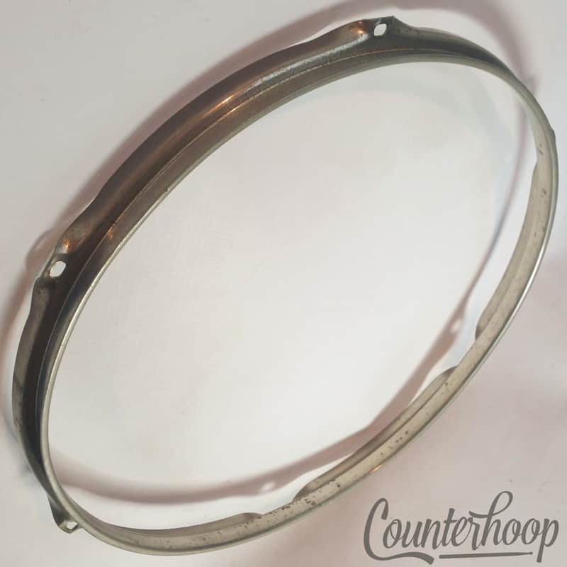 Ludwig 14"Snare/Tom Drum Batter/Resonant Rim/Hoop 6Lug WFL Nickel 50s TripleFlng image 1