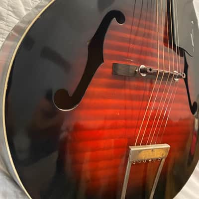 Vintage Harmony H-950 Monterey Leader 1954 Red Flamed Burst image 6