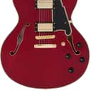 D'Angelico EXCEL DC DAEDCTCHGS * Double Cutaway w/ stop-bar tailpiece, Trans Cherry