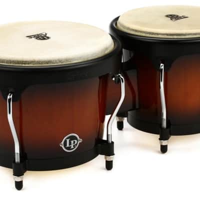 Latin Percussion Aspire Wood Bongos - Vintage Starburst with Black Hardware image 2