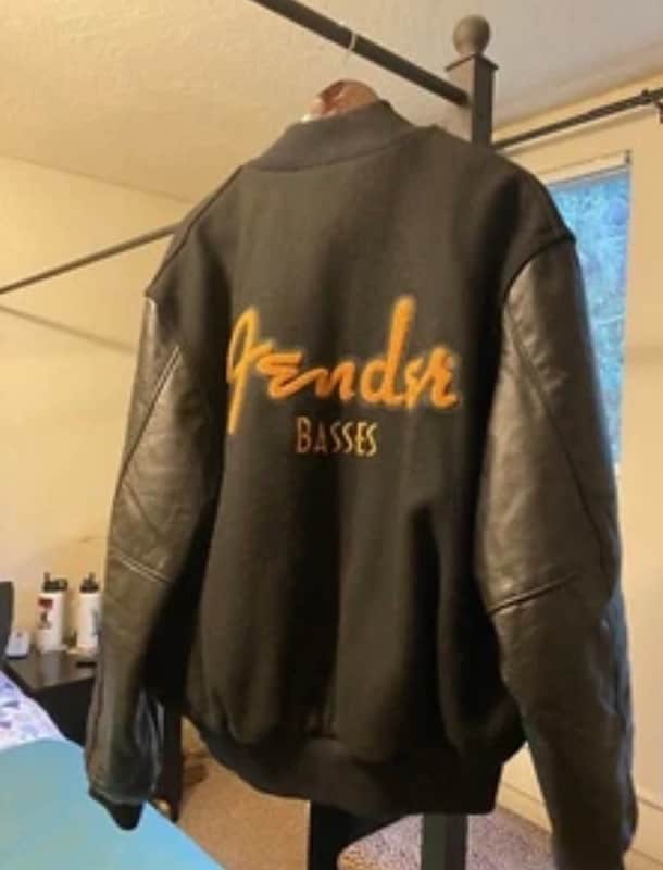 RARE Fender Jacket Men’s L Holloway College Jacket 2000 - Leather and image 1