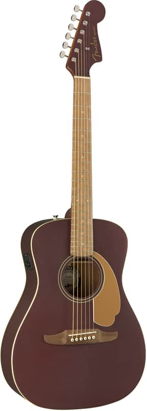Fender Malibu Player Acoustic-Electric Guitar - Burgundy Satin image 1