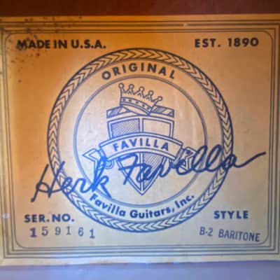 Favilla  B2 Baritone Ukulele c.1950's image 13