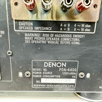 Denon POA-4400 Power Amplifier Monoblock Power Amplifier image 10