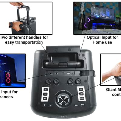 Rockville ELITE PARTY 65 Karaoke Machine System Party Speaker w/Mic+Tablet Stand image 11