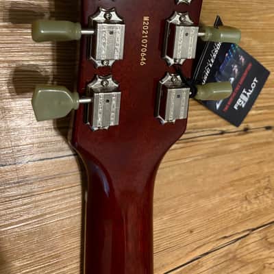 Vintage V100 PGM Reissued Series Lemon Drop Flame Top Guitar image 6