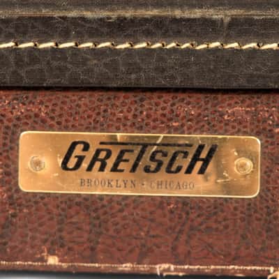 60's Vintage Gretsch Ess & Ess Hardshell Case - RARE Faux Red Alligator image 11