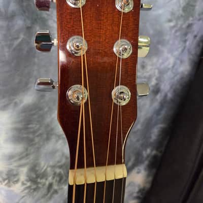 2002 Oscar Schmidt by Washburn OG2QHS Foto Flame Quilted Top Dreadnought Acoustic Guitar New Strings Pro Setup Roadrunner Gigbag image 8