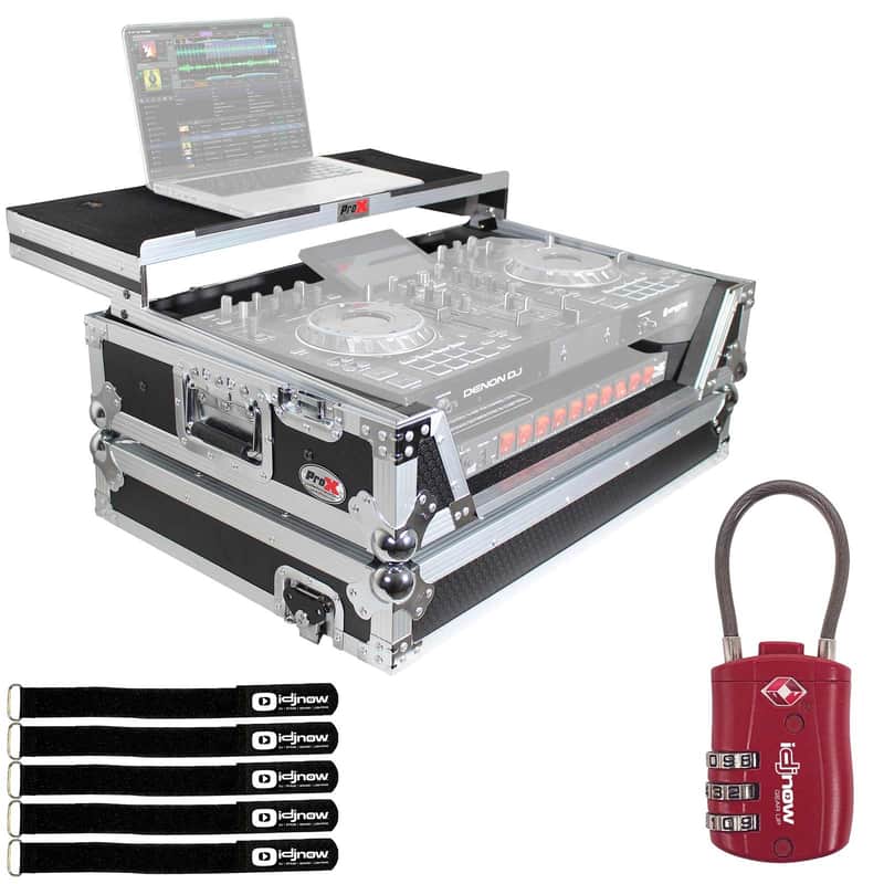 ProX XS-PRIME2 LT Denon Prime 2 System Flight Case with Red TSA Lock image 1