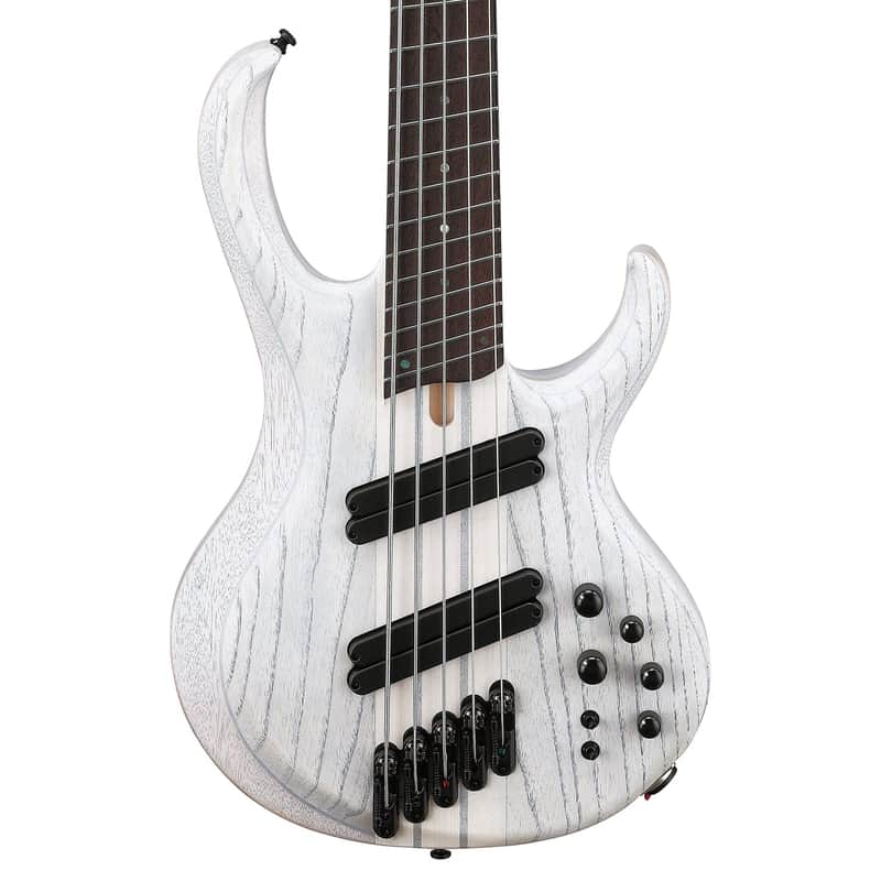 Ibanez Bass Workshop BTB865MS 5-string Bass w/ Hardshell Case - Transparent White Flat image 1