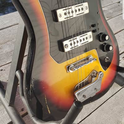 Vintage Kay Teisco ET-200 Guitar w/ Black Foil Pups 1960's image 7