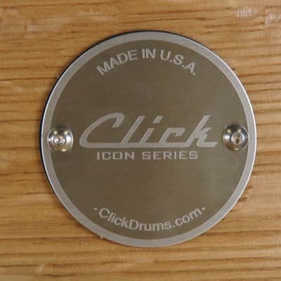 Click Icon 4x14 10ply Maple Snare Drum -Flaky Oak Veneer Satin Oil image 9