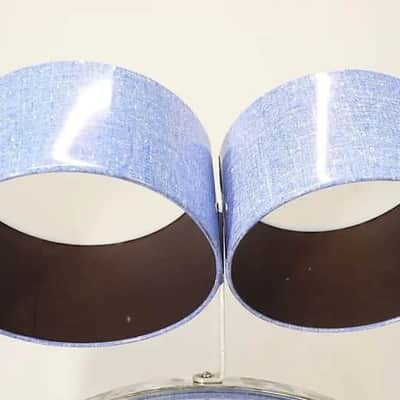 Noble&Cooley Faded Blues Junior Metal Drum Kit Set Vintage image 4