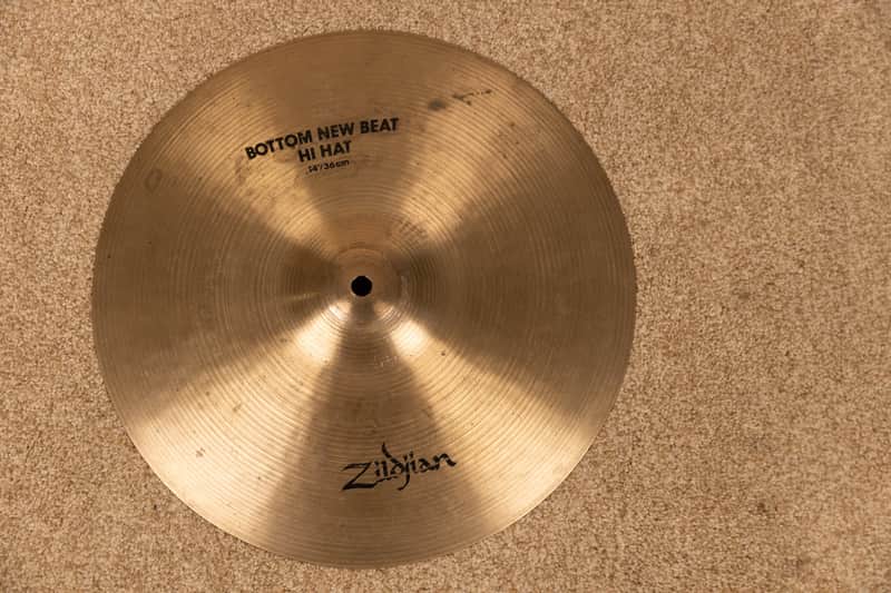 1990s Zildjian A 14" New Beat Bottom Hi Hat Cymbal 1332g image 1