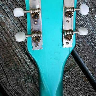 1965 Sivertone Model 1413L - DeArmond Kay - rare Seafoam Green - 1410 image 12