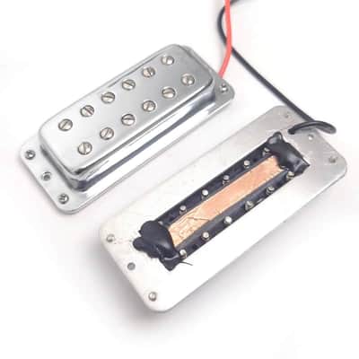 Vintage Chrome Guitar Mini Humbucker Pickups Set image 3
