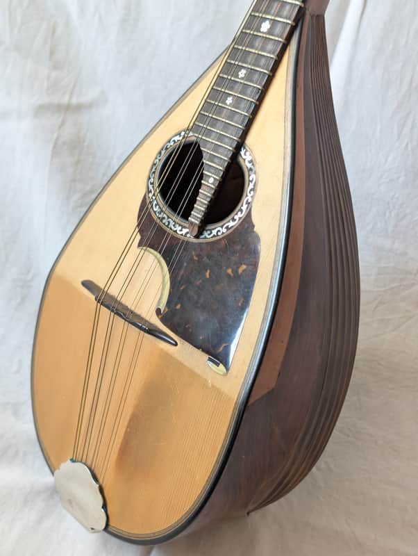 1926 Luigi Embergher Orchestra Model No. 3 — Roman bowlback mandolin, all original. image 1