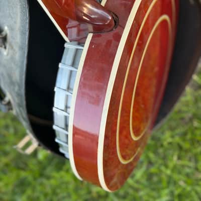 Vintage Delta Hondo HB75-A 5 String Banjo w case 70’s 80’s - Mahogany image 6
