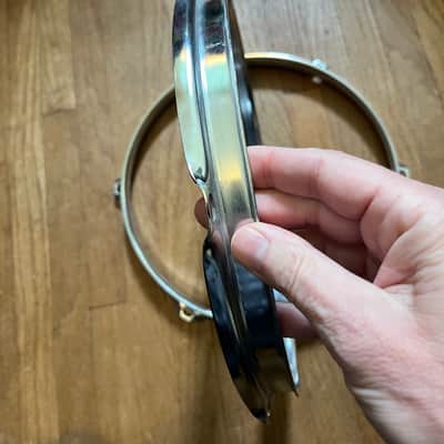 Unknown or Ludwig triple-flange 10” hoops Late 20th century / unknown - Chrome image 4