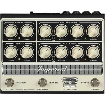 Tone King Imperial Preamp Effects Pedal Regular Cream and Black