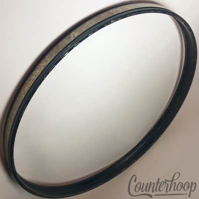 *Pearl 22"Silver Sparkle Black Metal Steel Bass Drum Hoop/Rim Vintage 60s Japan image 1