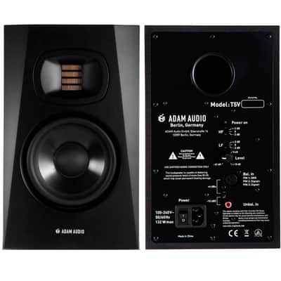ADAM AUDIO T5V 140w Total Active Ribbon Tweeter Studio Reference Monitor Pair image 1