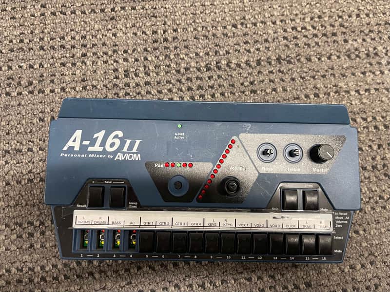 Aviom A-16II Personal Mixer 2010s - Blue (For Parts) image 1