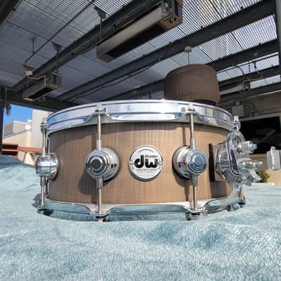 DW Collector's Series Eucalyptus /Maple Exotic HVLT Snare, Natural Satin, 5x14 image 12