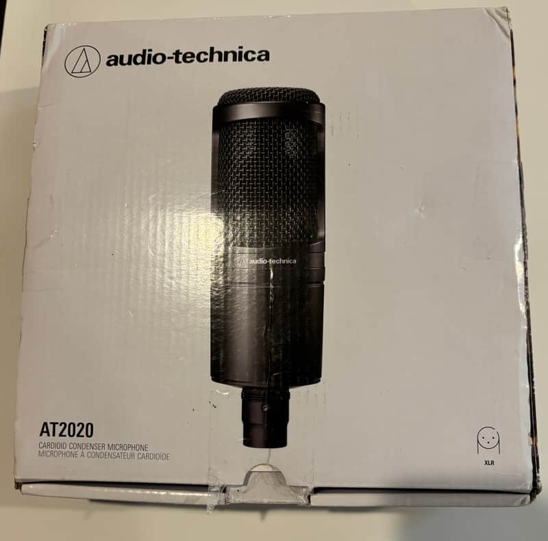 Audio-Technica AT2020 Large Diaphragm Cardioid Condenser Microphone 2010s - Black image 1