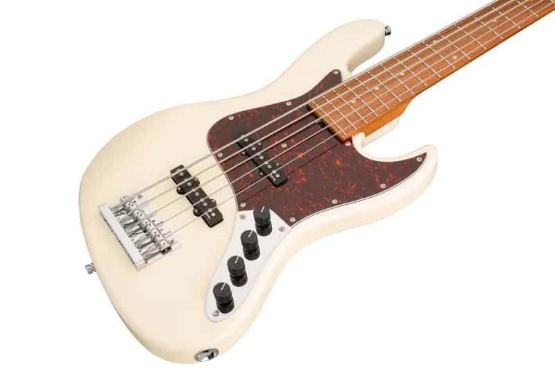 Sadowsky MetroExpress 21-Fret Vintage J/J Bass, Morado Fingerboard, 5-String - Solid Olympic White High Polish image 1