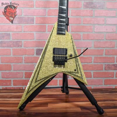 ESP Custom Shop Alexi Laiho Signature “Pearl” Pearloid Top with Black/Gold Sparkle Pinstripes Kiso Japan 2010 Namm w/OHSC image 1