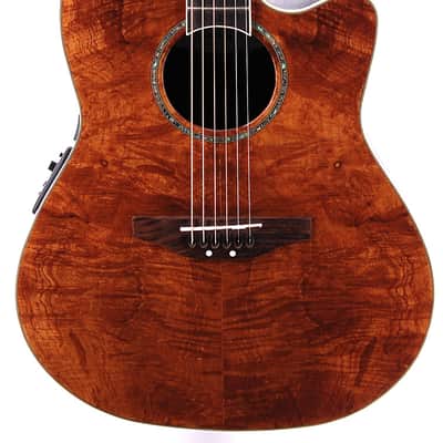 Ovation Celebrity CC24 Burled Maple Top Mid-Bowl Acoustic Electric Guitar image 2