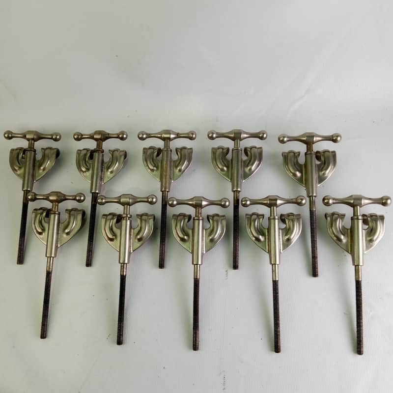 Slingerland 10x Radio King Bass Drum Tension T-Rods+Claws Nickel 4.25"Vintage50s image 1