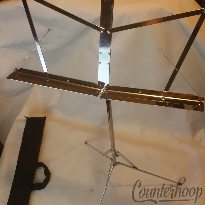The Hamilton Drum Music Stand Chrome Pro-Tec International Dum400N+Carrying Case image 1