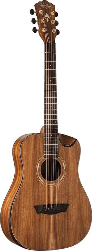 Washburn G-Mini 55 Comfort Series 7/8 Size Grand Auditorium Acoustic Guitar. KOA image 1