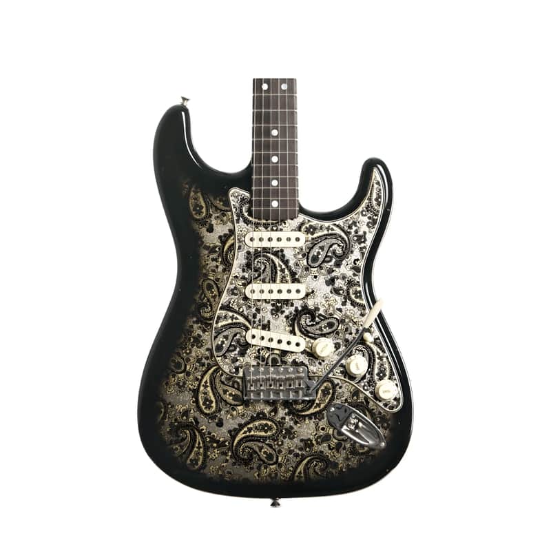 Fender Custom Shop 2024 Limited Edition 1968 Stratocaster Electric Guitar - Black Paisley, Journeyman Relic image 1
