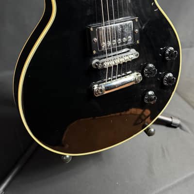 Vintage 1970's Avila LP Custom-Style Electric Guitar Gloss Black MIJ image 3