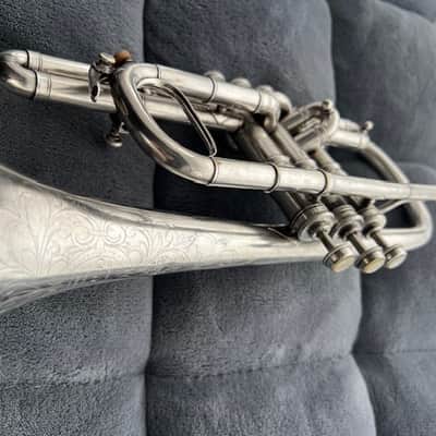 1904 Conn Conqueror Cornet – Silver Plate – Engraved “Exchanged for a Buescher” – King Case image 15