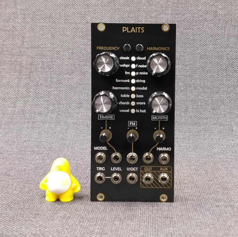 Mutable Instruments Plaits Clone Eurorack Module - Black/Gold Panel image 1