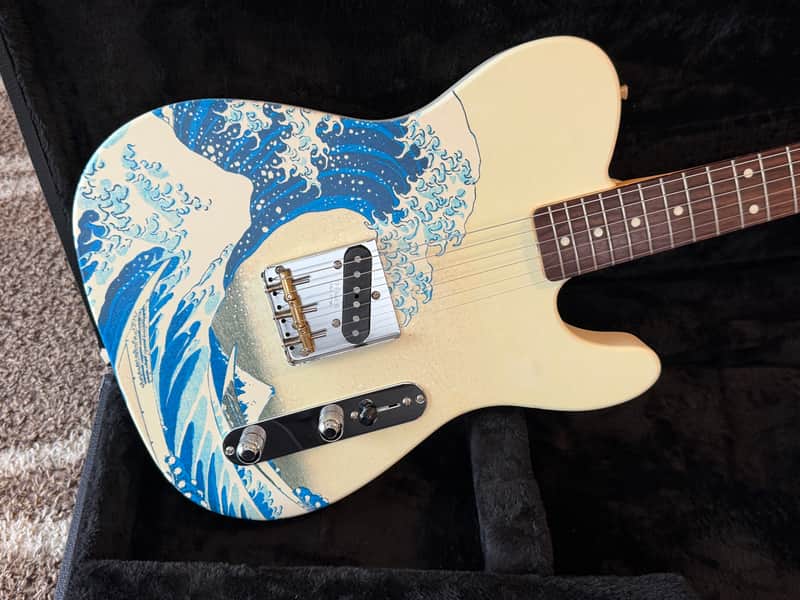 Fender MIJ Art Canvas Esquire 2024 "The Great Wave Off Kanagawa" by Katsushika Hokusai Limited Made in Japan image 1