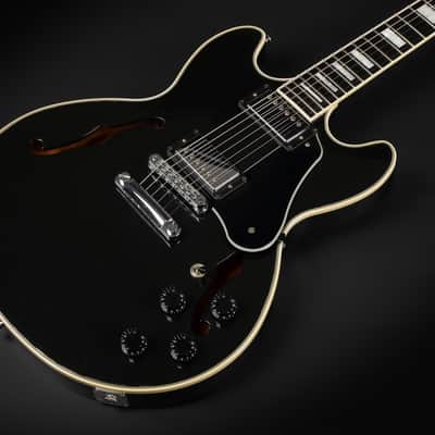 2013 Gibson Memphis Midtown Custom - Ebony | USA Semi-Hollow Block Inlays Burstbucker Humbucker Pickups 3.98kg | CoA OHSC image 5