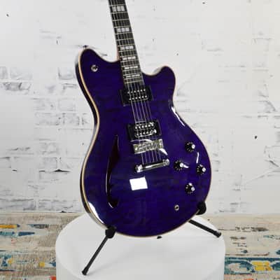 EVH SA-126 Special Quilted Maple Semi-hollowbody Electric Guitar - Trans Purple image 3