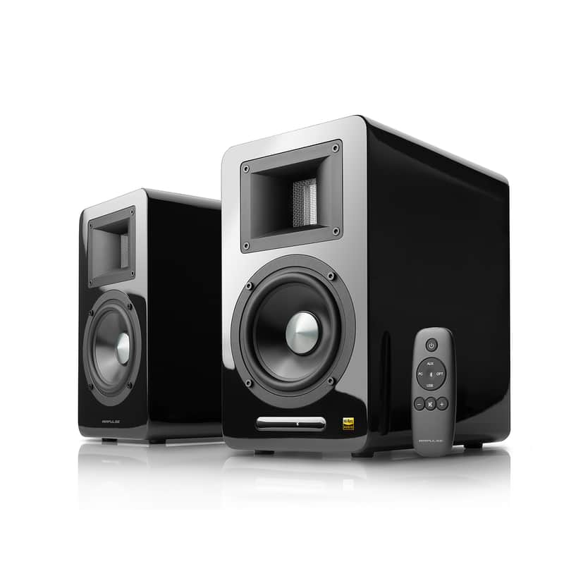 AirPulse A100 Hi-Res Audio Certified Active Speaker System Built-in Amplifier - Pair Black image 1