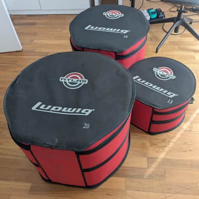 Ludwig Keystone Drum Kit 2017 in Black 20/16/13 "Super Beat" + Atlas Cases image 9