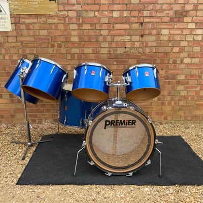 Premier Baron drum kit 1970s - Polychromatic Blue image 2