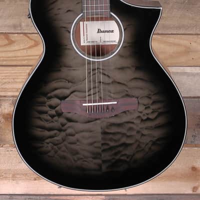 Ibanez AEWC16QA Acousitc/Electric Guitar Transparent Black Sunburst High Gloss Top image 1
