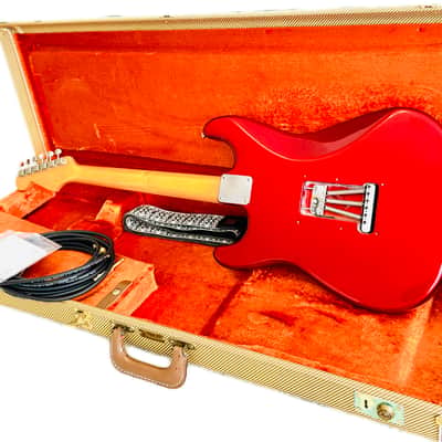 1991 Fender 62 American Vintage Stratocaster Candy Apple Red Custom Shop Pickguard AVRI image 4